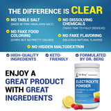Dr. Berg Zero Sugar Hydration Keto Electrolyte Powder - Enhanced w/ 1000 mg of Potassium & Real Pink Himalayan Salt (NOT Table Salt) - Raspberry & Lemon Flavor Hydration Drink Supplement, 100 Servings