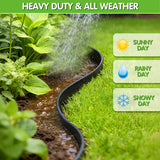 Landscape Edging, Garden Edging Border No Dig 2" Tall x 20'with 20 Stakes, Plastic Edging for Landscaping Border - Easy Install & Cut, Flexible for Flower Beds, Lawn, Yard, Paver