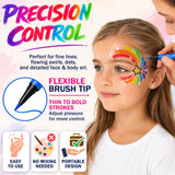Jim&Gloria Water Resistant Face Paint Tattoo Pen, Temporary Tattoo Markers for Skin, Body Painting Kit, Teen Girl Gifts Trendy Stuff, Makeup Toys Crafts, Christmas Gifts for Teenage Girls, Adults