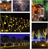 Toodour Solar String Lights Outdoor Waterproof, 56ft 100 LED Globe String Light with 8 Mode, Crystall Ball Lights Solar Patio Lights for Garden, Lawn, Patio, Gazebo, Yard, Outdoor Decor - Warm White