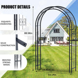 Arbuxzuy 7ft Steel Garden Arch Trellis for Climbing Plants