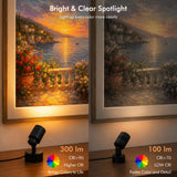LED Spotlights Indoor, 5W Plants Uplighting with Remote Control Dimmable & Timer, Uplights Indoor Floor Spot Lights for Painting, Picture, Artwork, Accent Stick on Wall Light with 5.9 FT Plug Cord