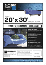 Dry Top Multi-Purpose Economy Poly Tarp, 20x30 Feet, Blue