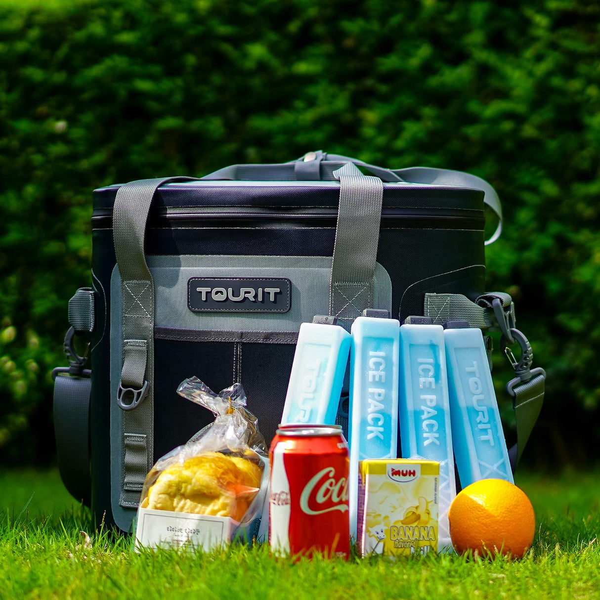 TOURIT Ice Packs for Coolers, 8 Pack Reusable Long Lasting Freezer Packs for Lunch Bags/Boxes, Cooler Backpack, Camping, Beach, Picnics, Fishing and More, Blue