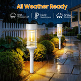 LETMY 6Pack 48 LED Halloween Decorations Outdoor Upgraded Swaying Solar Lights Outdoor, Waterproof Solar Firefly Lights Solar Halloween Lights for Pathway Yard Garden Decorations (Green)