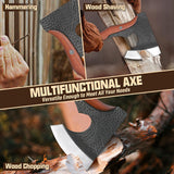 Purple Dragon 14" Camping Hatchet Axe with Sheath - Full Tang Wood Handle