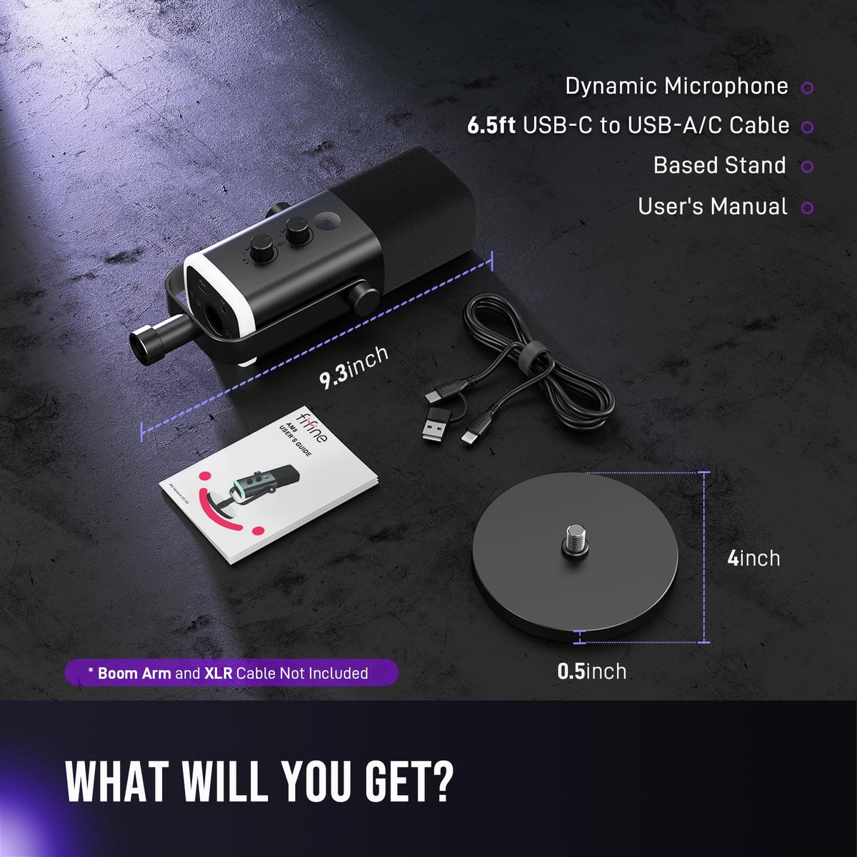 FIFINE AmpliGame AM8 USB/XLR Dynamic Microphone for Gaming Streaming