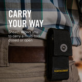 LEATHERMAN, Premium Nylon Snap Sheath, Fits 3.25” to 4.5” Multi-Tools, Black, Large