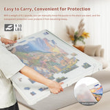 BuilderButler Lightweight 1500 Pieces Rotating Puzzle Board with 6 Sliding Drawers and Cover – 360° Lazy Susan Spinning, 34.25"x26.38" Portable Plastic Puzzle Table, Christmas Gift for Mom