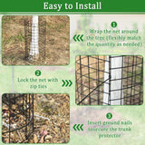 12p Tree Protectors from Deer,16.5 Inches High Pre-Curved Metal Mesh Tree Trunk Protector Stackable Vertically or Horizontally, Tree Tubes Wrap for Saplings and Fruit Garden
