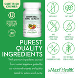 Maxi Health Chewable Multivitamin for Kids, Teens and Adults - Cherry Chewable Vitamins for Adults & Children - Kosher Kids Multivitamin + Iron (180 Tablets)