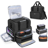 BAFASO Large Tattoo Case with 3 Inner Removable Pouches, Tattoo Travel Case for Large Tattoo Stencil Printer and Tattoo Supplies (Patented), Black