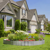 Land Guard Corrugated Garden Edging Border,12" x 50' Landscape Paver Edging, Tall Landscape Edging, Fence for Garden, Flower Bed, Lawn and Landscape Edging (Silver)