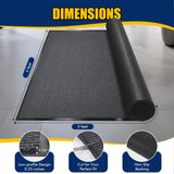 Extra Large Indoor/Outdoor Entrance Mat - 4 x 5 Feet, Rubber Border Door Mat Heavy Duty, Waterproof, Low-Profile, Easy to Clean, Rubber Entry Mat, Commercial Floor Mat, Charcoal Grey