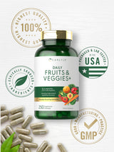 Carlyle Fruits and Veggies Supplement | 250 Capsules | Made with 30 Fruits and Vegetables | Vegetarian, Non-GMO, Gluten Free Superfood Formula