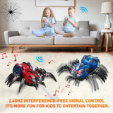 Spider Toys for Boys 4-6, 5-7, 8-12+, Remote Control Spider Robot Toy with 2.4 GHz Remote Controller, RC Robot Spider with Spray/Lights/Music, Realistic Spider Gift for Kids Boys, Halloween, Christmas