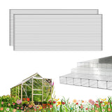 XISOCO 3 PCS 4' x 2' x 0.24'' Polycarbonate Greenhouse Panels, Double Layer Polycarbonate Panels, Outdoor Waterproof, UV Protected, Impact Resistance Clear Sheets, for Garden and Greenhouse
