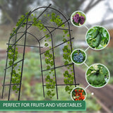 Garden Arch Trellis, 7.5FT Extra Tall Polyethylene-Coated Stainless Steel Garden Trellis for Climbing Plants, Vegetables, Flowers, Outdoor Pergola Arbor Wedding Party Decoration, Cucumber Trellis, Gar