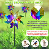 DECEED 10 PCS Reflective Pinwheels for Yard and Garden Bird Devices Pre-Installed Sparkly Wind Spinner Deterrent to Scare Birds Away from Yard Patio Farm (Multicolor-1)