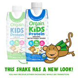 Orgain Organic Kids Protein Nutritional Shake, Vanilla - 8g of Protein, 22 Vitamins & Minerals, Fruits & Vegetables, Gluten Free, Soy Free, Non-GMO, 8.25 Oz, 12 Ct (Packaging May Vary)