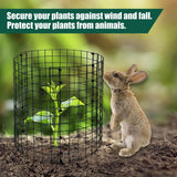 KEOHOLI 10 Packs Plant Protectors Cages from Animals, 12" x 12" 30 Pcs Wire Meshs with 200 Pcs Zip Ties and 30 Pcs Stakes, Plant Protector Cages from Rabbits Squirrels Chicken for Vegetables Flowers