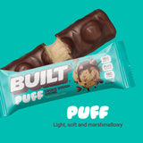 Built Bar, Puff Protein Bars, Cookie Dough Chunk Puff, 15g Protein Snacks, On-The-Go Bars, Only 160 Calories, 8g Sugar, Collagen, Not Gluten Free, 12 Count