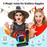 Kinglucky Mini Karaoke Machine for Kids, 2025 TOP Birthday Gifts Ideas for 3-12 Year Old Girls, Christmas Party Gifts Kids' Personal Video Players Accessories with 2 Wireless Microphones - Black