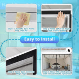 FEGO Garage Door Screen 16x7FT, Magnetic Screen Door with Retractable Fiberglass Mesh and Heavy Duty Weighted Bottom, Easy Assembly&Pass, Hands Free w/ 40 Magnets for 2 Car Garage/Patio/Small Shop