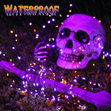 Joomer Orange Purple Halloween Solar String Lights,2 Pack Total 80FT 240LED