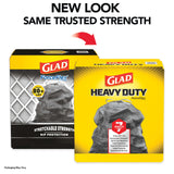 Glad Large 30 Gallon Trash Bags, Unscented Heavy Duty Garbage Bags, Forceflex with Drawstring, 68 Count (Packaging May Vary)