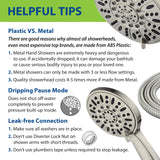 AquaDance 7" Premium High Pressure 3-Way Rainfall Combo with Stainless Steel Hose – Enjoy Luxurious 6-setting Rain Shower Head and Hand Held Shower Separately or Together – Brushed Nickel Finish