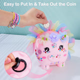 Play Tailor Piggy Bank for Girls Unicorn Coin Bank Christmas Birthday Gifts