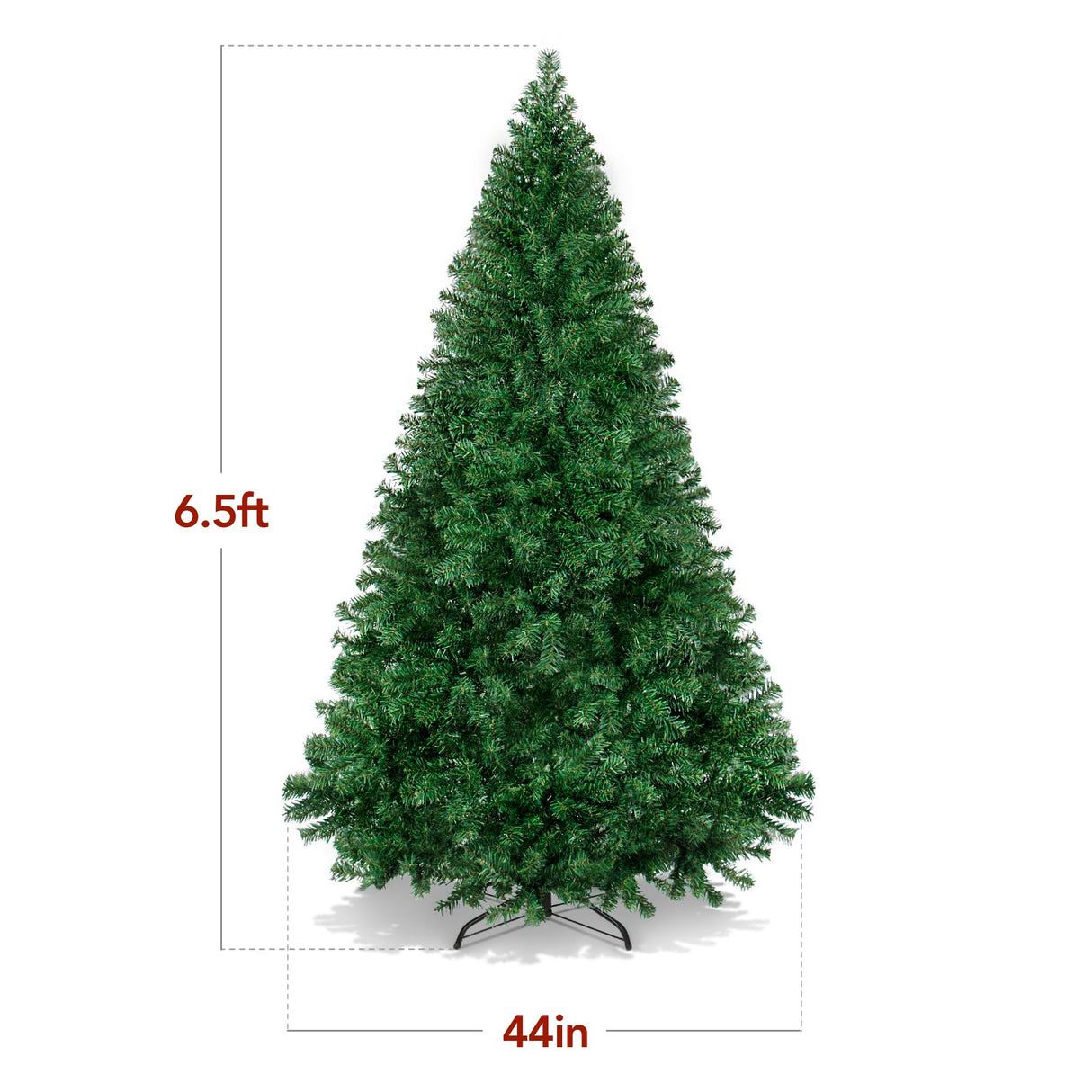 Best Choice Products Artificial Christmas Tree, 6ft Premium Unlit Hinged Design, Dense Branches Realistic Holiday Décor w/Easy Assembly, Base