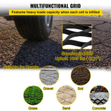 VEVOR Ground Grid 27 ft x 4 ft, 1885 lbs per Sq Ft Load Geo Grid, 2" Depth Permeable Stabilization System for DIY Patio, Walkway, Shed Base, Light Vehicle Driveway, Parking Lot, Grass, and Gravel