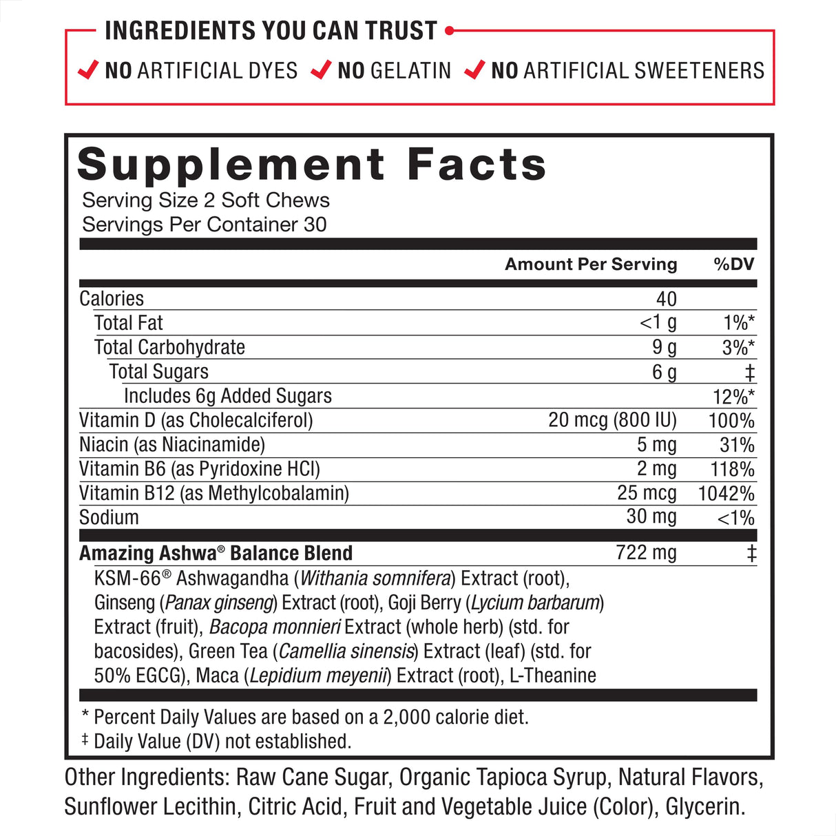 Force Factor Amazing Ashwa for Stress Relief, Memory, Focus, and Immune Support Health, Ashwaganda Supplement with KSM-66 Ashwagandha for Stress, 60 Soft Chews
