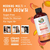 MaryRuth Organics Liquid Multivitamin + Hair Growth | Biotin 10000mcg | Lustriva Hair Growth Supplement | Clinically Tested in Women for Thicker Hair & Facial Wrinkle | Skin Care | 18+ | 15.22 Fl Oz