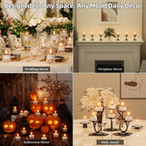 Rechargeable Flameless Tea Lights Candles with Charging Station 12Pcs Battery Tea Lights Candles with Remote & Timer LED Tealight Flickering Realistic for Home Christmas Wedding Decor - White