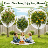 3 Pack 8 x 8 ft Large Fruit Tree Netting Covers with Zipper & Drawstring, Extra Fine Mesh Garden Netting for Blueberry Peach Apple Trees, Protects Fruit from Birds, Squirrels, Deer, Cicadas & Beetles