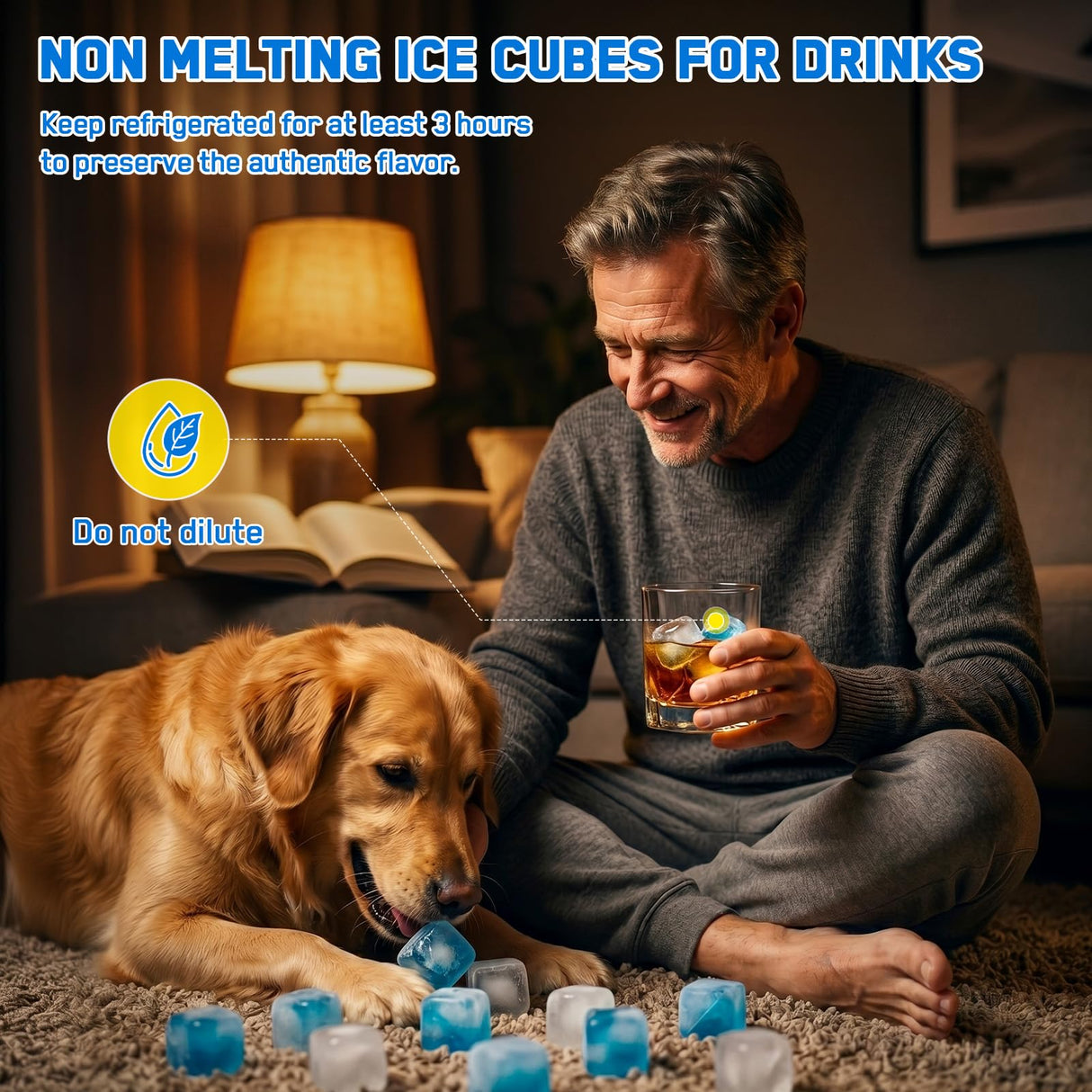 400 Pack Reusable Ice Cubes BPA-Free Plastic, Non-Diluting for Drinks