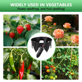 24PCS Planting Grow Rings with Shovel, Diameter Range 8.3-15.7in Adjustable Round Plant Support Garden Circle Ring for Watering Planting Edging Border Ring for Vegetables (24, Black)