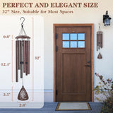 Bestie Gifts for Women, 32" Bronze Wind Chimes, Best Friend Birthday Gifts for Women, Friendship Gift for Birthday Christmas, Unique Bestie Gift Ideas for Woman Female Bestfriend BFF, Home Decor