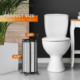 Bunoxea Toilet Paper Holder Stand, Freestanding Toilet Paper Storage,Black