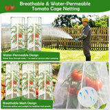 Tetutor 3 Pack Tomato Cages for Garden with Tomato Netting