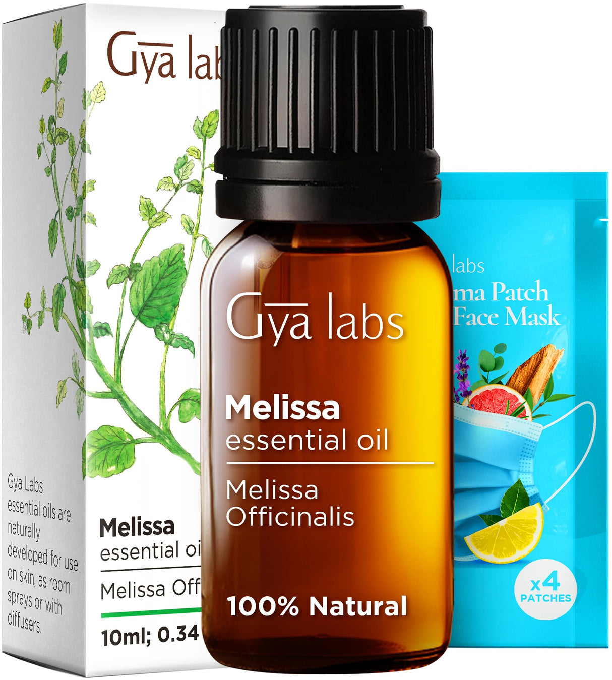 Gya Labs Melissa Essential Oil for Candle Making Scents - 0.34 Fl Oz - Natural Melissa Oil