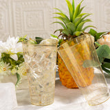 I00000 16 oz Gold Plastic Cups, 100 Pack Gold Glitter Plastic Cups Tumblers Disposable Party Cups Wedding Cups, Heavy-duty Plastic Disposable Cups Ideal for Halloween,Thanksgiving & Christmas Parties