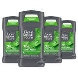 DOVE MEN + CARE Antiperspirant Deodorant Stick Extra Fresh, 4 Count, 2.7 oz