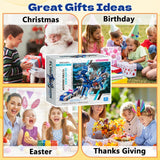 Intoypad Collision Transforming Dinosaur Car Toy, 2 Magnetic Cars Transform into Dinosaur Toys for Kids Toddler Fun Deformation Robot Dino Car Christmas Birthday Gift Toys for Boys Girls(Blue Dragon)