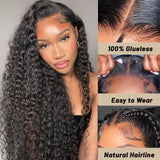 20 Inch Glueless Wigs Human Hair Pre Plucked Pre Cut 5x5 HD Lace Closure Wigs Human Hair Deep Wave Human Hair Wigs For Black Women 180% Density Brazilian Virgin Deep Wave Lace Front Human Hair Wig