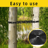 codree 50 FT Plastic Chain Lock Tree Tie, 1/2 Inch Wide Adjustable Tree Support Straps for Staking, Flexible Reusable Cable Plant Trees Ties for Leaning Tree Garden Accessories
