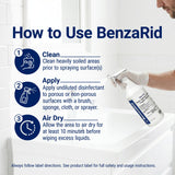 BenzaRid Pro Mold Killer Fungicide Disinfectant including Aspergillus Niger (Black Mold) H5N1 Pack | Multi-Purpose Fungicide, Mildewstat, Disinfectant, Virucide | EPA Reg. 1 Gal + 32 oz.